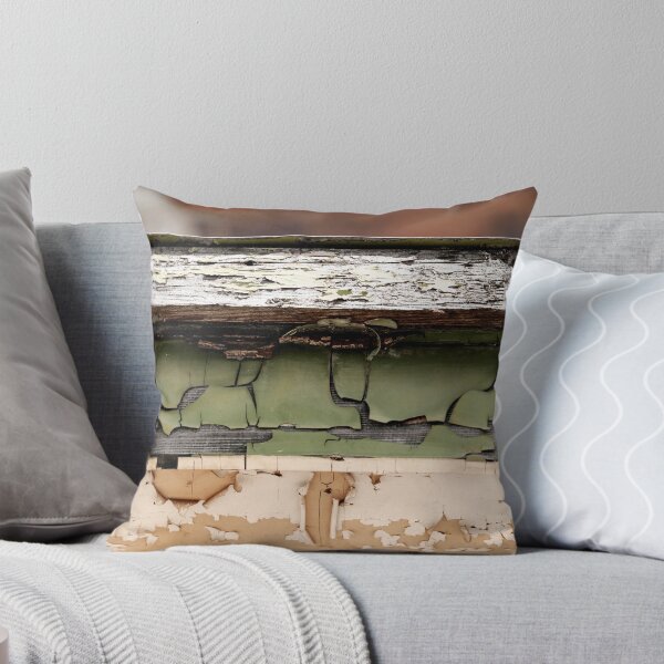 Item preview, Distressed Green And White Paint On Old Farm Building designed and sold by FeatherfallSTU.