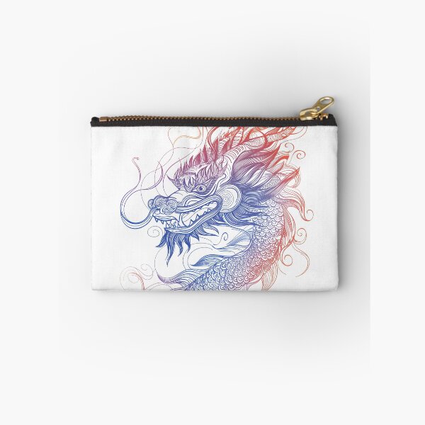 Item preview, Line art Chinese dragon with retro colors designed and sold by alpacawerks.