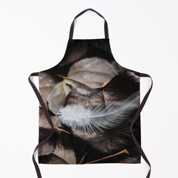 Item preview, Delicate White Feather On Dark Fallen Leaves designed and sold by FeatherfallSTU.
