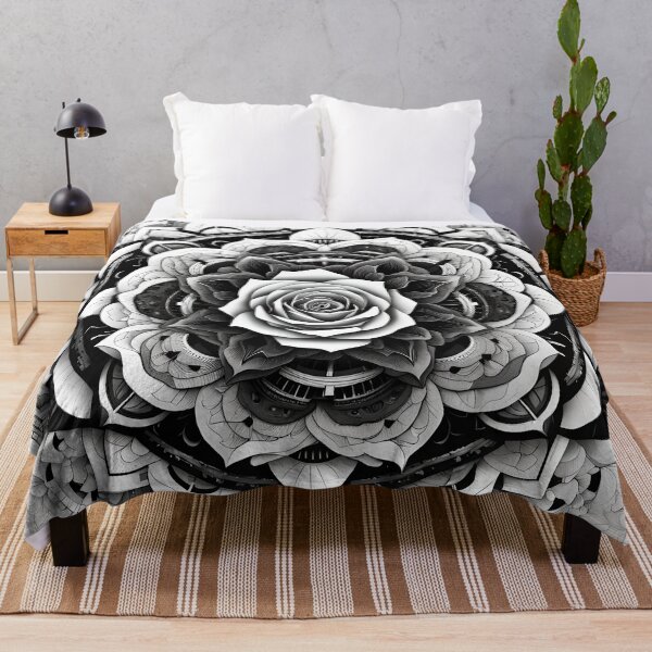 Item preview, Floral Mandalas in Black and White designed and sold by MandalasShops.