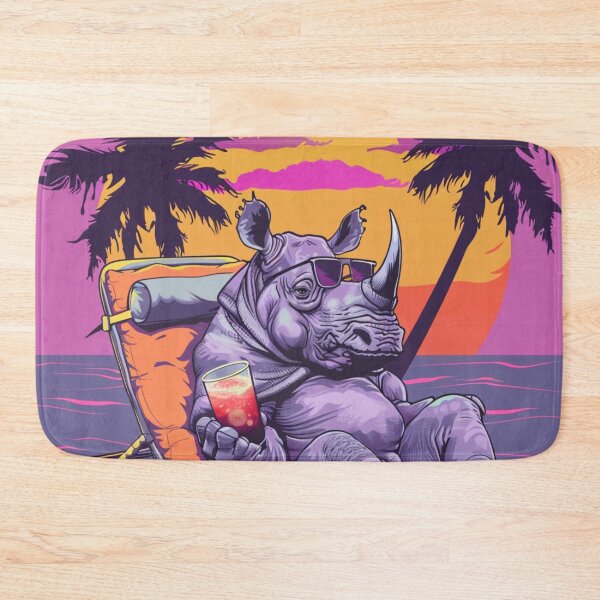 Item preview, gray beautiful strong rhinoceros designed and sold by m-litomirskaya.