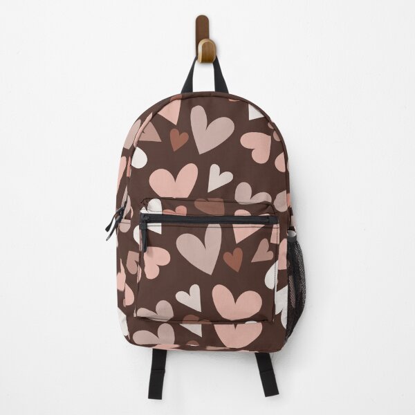 Item preview, Hearts pattern, brown palette, cute lovely pattern designed and sold by Lala and Jull.