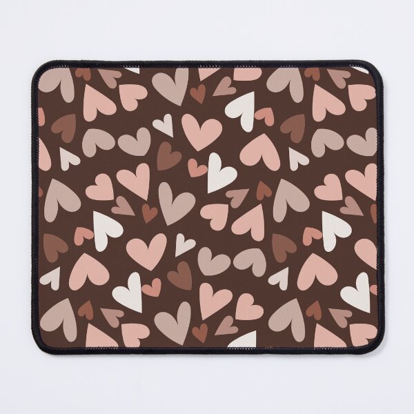 Item preview, Hearts pattern, brown palette, cute lovely pattern designed and sold by Lala and Jull.