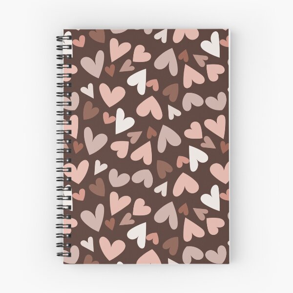 Item preview, Hearts pattern, brown palette, cute lovely pattern  designed and sold by Lala and Jull.