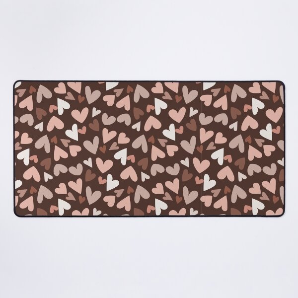 Item preview, Hearts pattern, brown palette, cute lovely pattern designed and sold by Lala and Jull.