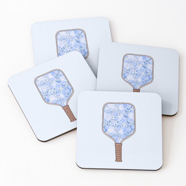 Item preview, Blue Intricate Design Pickleball Paddle designed and sold by scarletsunrise.