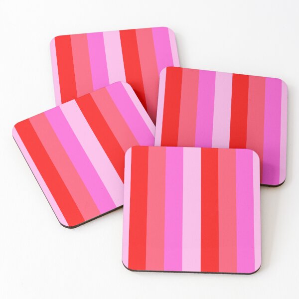 Artikelvorschau, Zeitgenössische rosa und rote Streifen entworfen und verkauft von OneThreeSix.