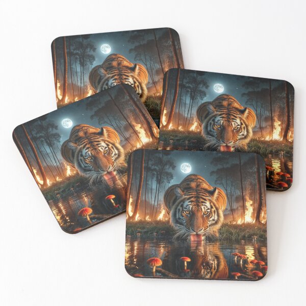 Item preview, Wild Fire Tiger designed and sold by Ranzou-Art.