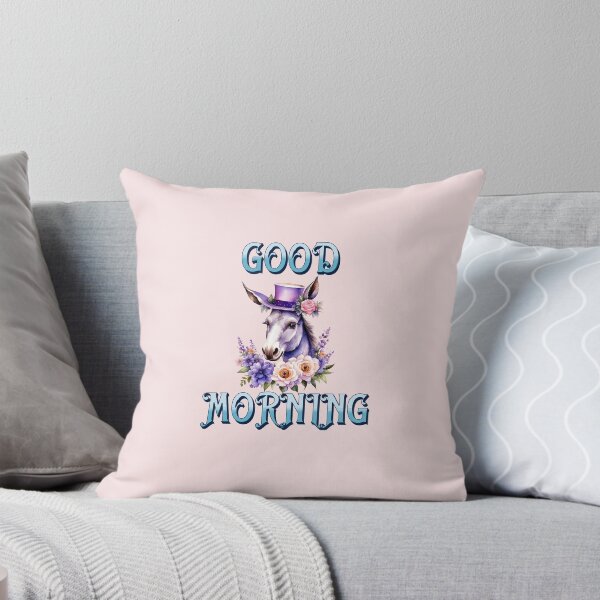 Item preview, GOOD MORMIMG (DONKEY TOP HAT ROSES) designed and sold by lovingtouch.