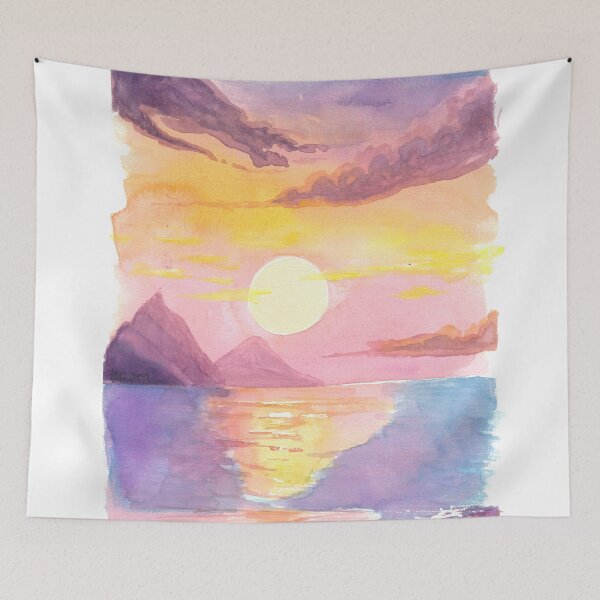 Item preview, Sweet Caribbean Honeymoon Sunset near St Lucia Pitons  designed and sold by artshop77.