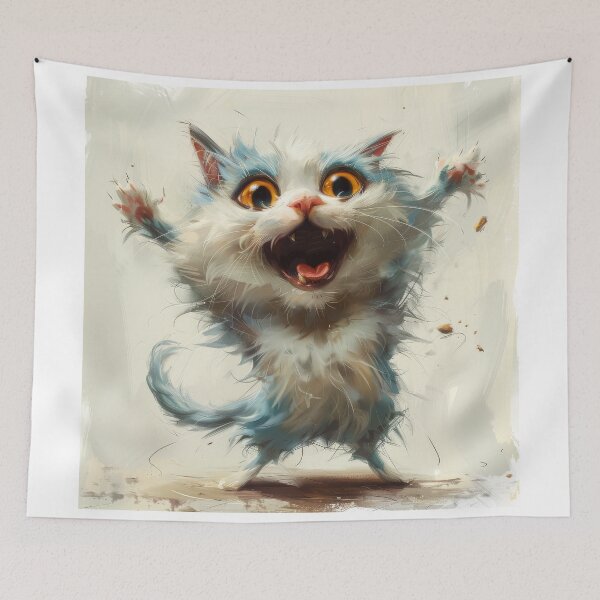 Item preview, Cat with playful paws designed and sold by wolfgangrainer.