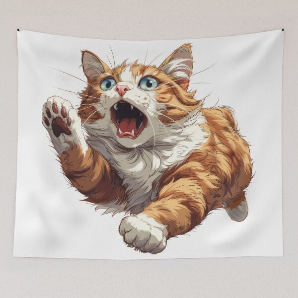 Item preview, Cat with playful paws designed and sold by wolfgangrainer.