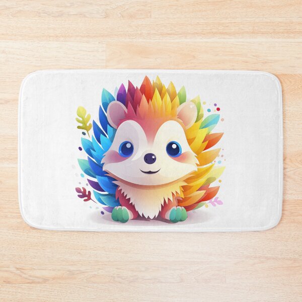 Item preview, Cute smiling colored hedgehog designed and sold by GoodThings66.