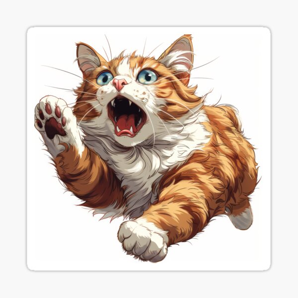 Item preview, Cat with playful paws designed and sold by wolfgangrainer.