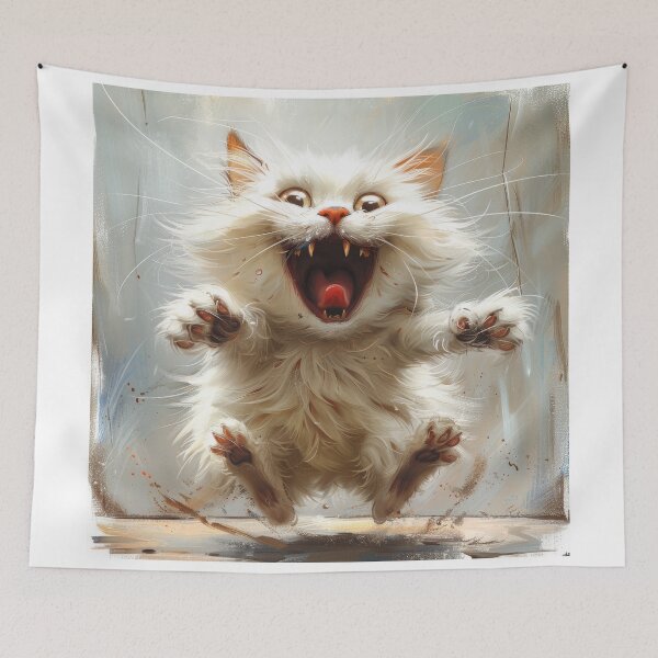 Item preview, Cat with playful paws designed and sold by wolfgangrainer.