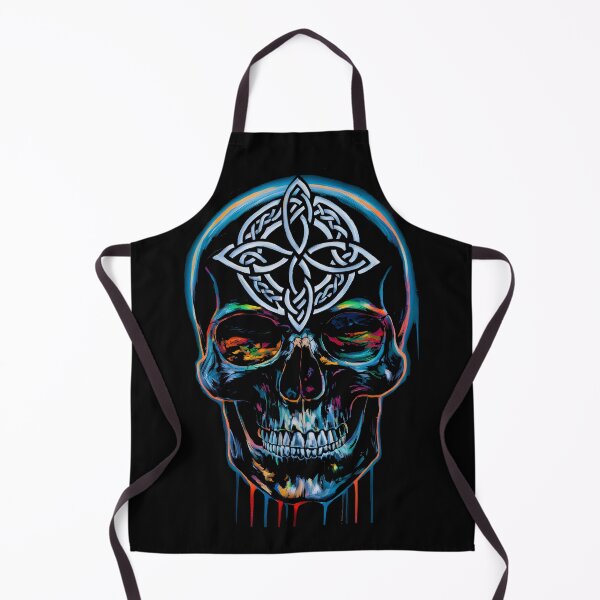 Item preview, Cráneo celta. Diseño de goteo y trazo de pintura de calavera de cruz celta. designed and sold by CELTIC-DESIGNS.