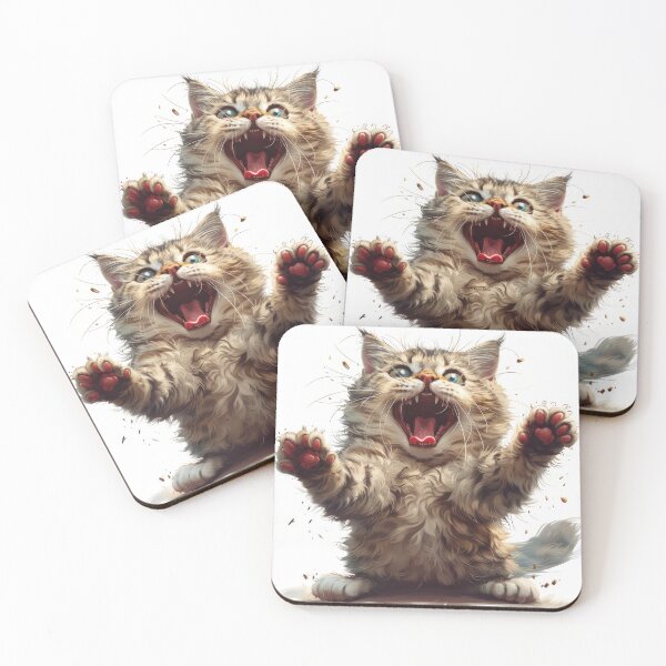 Item preview, Cat with playful paws designed and sold by wolfgangrainer.