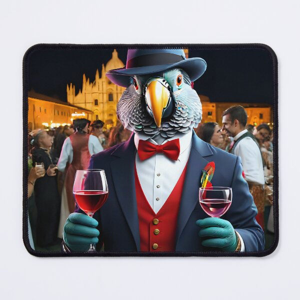 Item preview, Gabriel the happy parrot sharing with locals on the wine route in Italy designed and sold by roman747.