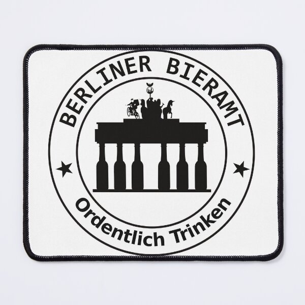 Artikelvorschau, Berliner Bieramt Ordentlich Trinken Logo S/W entworfen und verkauft von WrascalyWrogue.