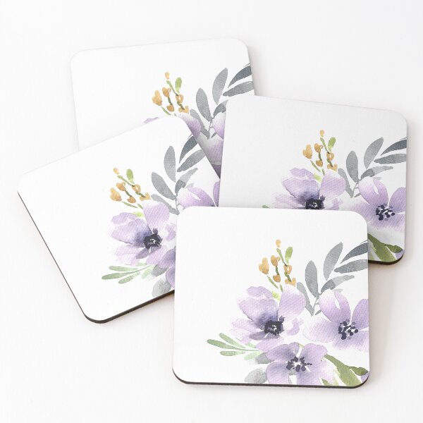 Item preview, Watercolor Purple Blooms designed and sold by RoselleArts.