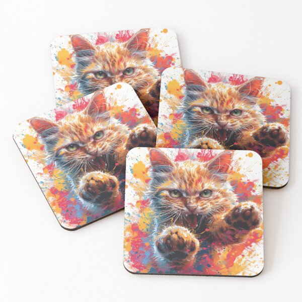 Item preview, Cat with playful paws designed and sold by wolfgangrainer.
