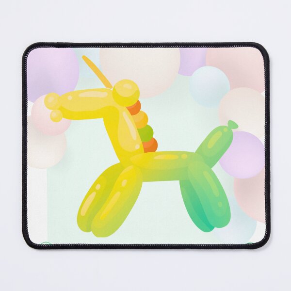 Item preview, Happy Birthday! Unicorn in gradient colors with pastel balloons background. A tenderness… designed and sold by FreeSoulLab.