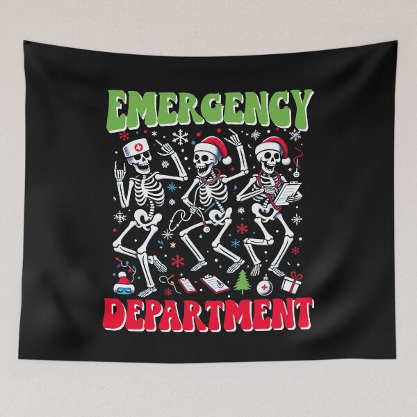 Item preview, Emergency Department Dancing Skeleton ER Nurse Christmas designed and sold by clothesy7.
