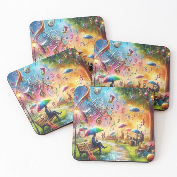 Item preview, Raining Musical Instruments In The Park AI Generated designed and sold by BrightrDayMusicArt.