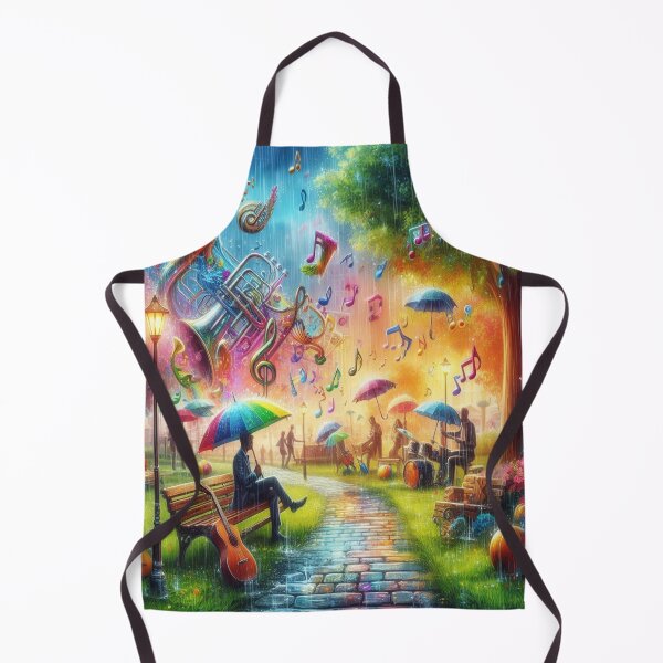 Item preview, Raining Musical Instruments In The Park AI Generated designed and sold by BrightrDayMusicArt.