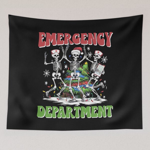 Item preview, Christmas ER Nurse Dancing Skeleton Emergency Department designed and sold by clothesy7.