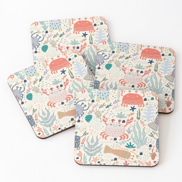 Item preview, Cutesy Crabs on summer beach designed and sold by sarakaquabubble.