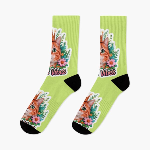 Item preview, Pawsitive Vibes Cute Cat Quote With Flowers designed and sold by TheArtOfPat.