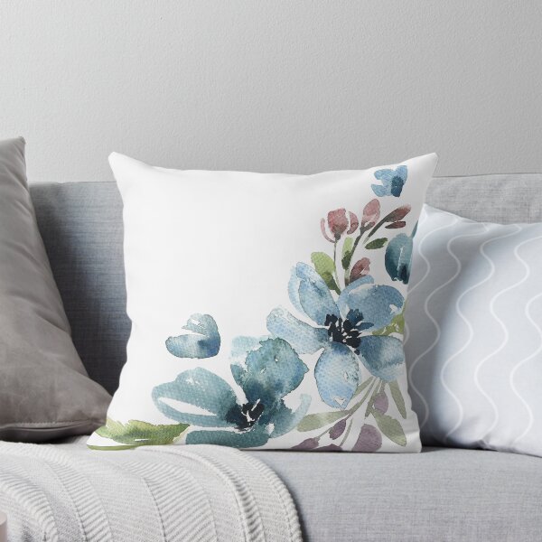 Item preview, Watercolor Blue Flowers designed and sold by RoselleArts.