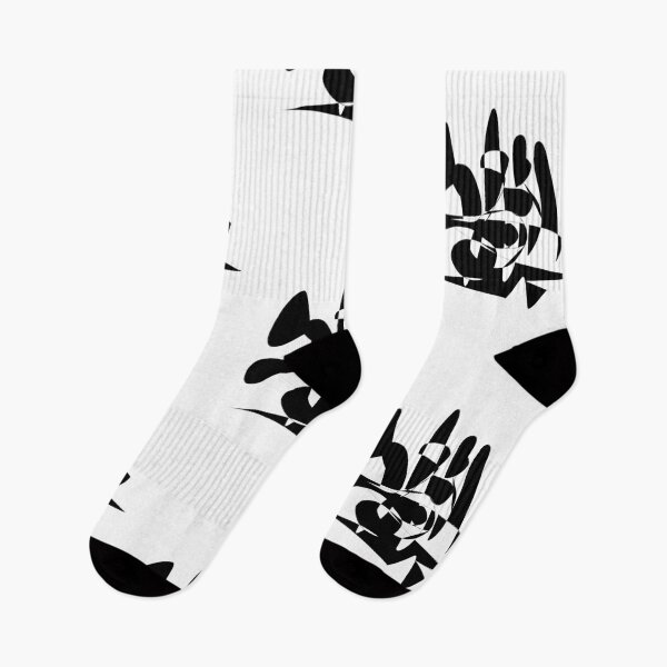 Item preview, black and white graphic design leggings designed and sold by Mooku.