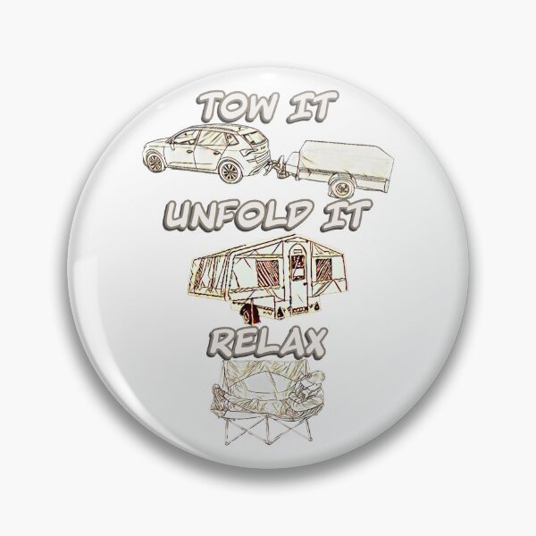 Item preview, Tow it, Unfold it, Relax - Gold Trailer Tent designed and sold by BeccaAelishe.
