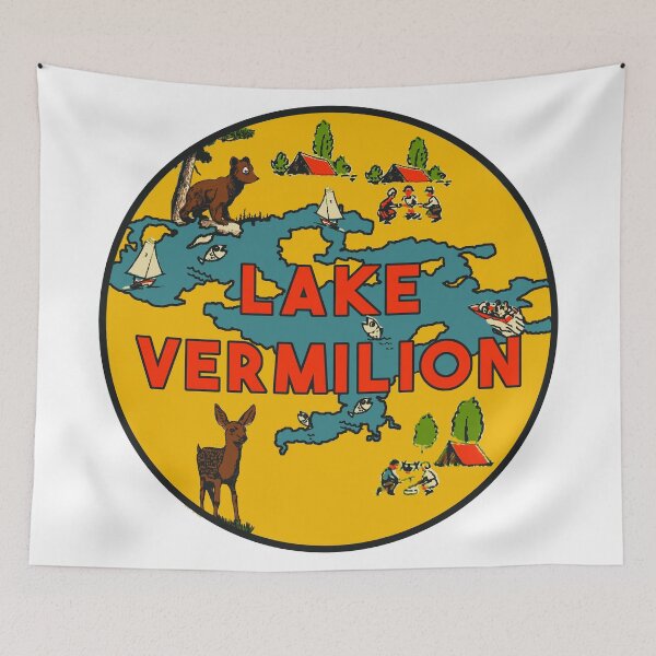 Item preview, Lake Vermilion Vintage Style Decal designed and sold by Decal Mania.