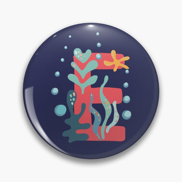Item preview, E - Coral underwater letter for names starting with E designed and sold by Deepness2023.