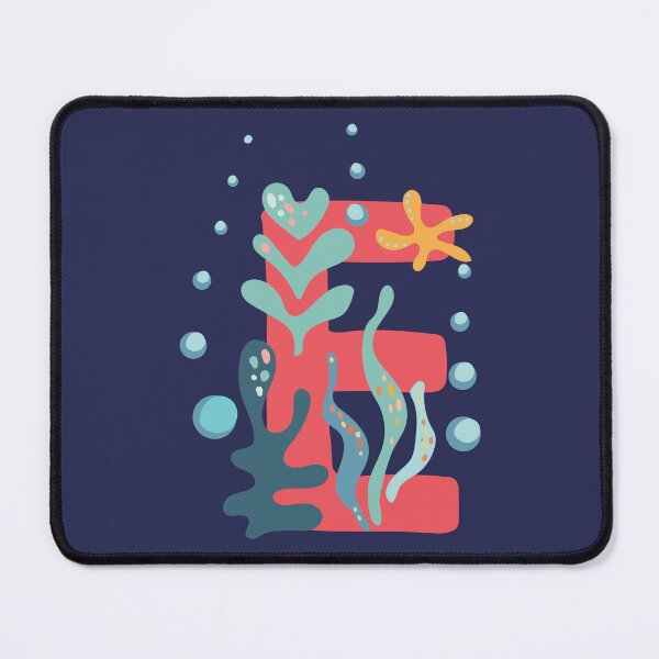Item preview, E - Coral underwater letter for names starting with E designed and sold by Deepness2023.