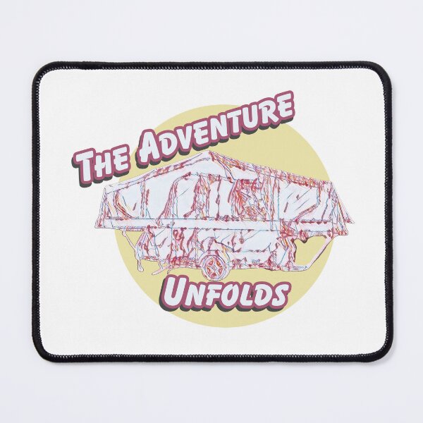 Item preview, The Adventure Unfolds Red and White Folding Caravan designed and sold by BeccaAelishe.