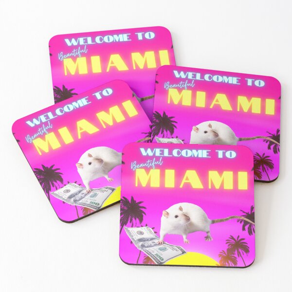 Item preview, Vaporwave Miami Money Rat designed and sold by FairRage.