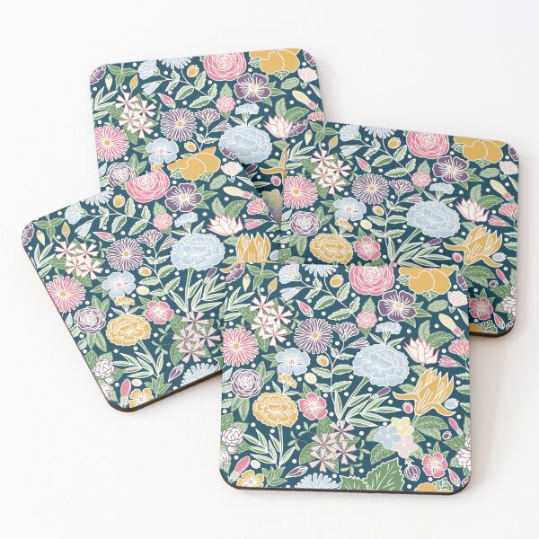 Item preview, Hand drawn Summer Floral Garden designed and sold by sarakaquabubble.