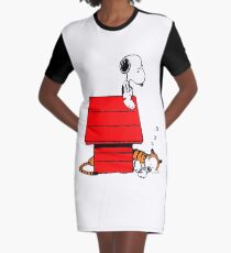 Snoopy and Hobbes Graphic T-Shirt Dress
