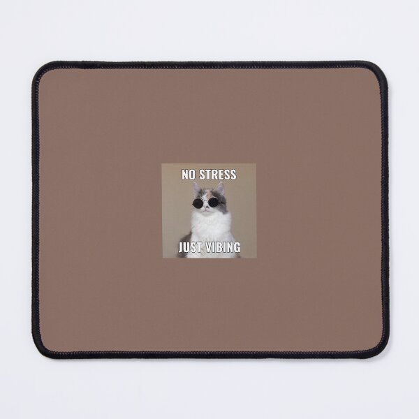 Item preview, No stress just vibing cat with glasses designed and sold by DelfisArt.