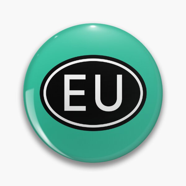 Artikelvorschau, EU Initialen Monogramm ovale weiße Buchstaben entworfen und verkauft von Jeallan Designs.