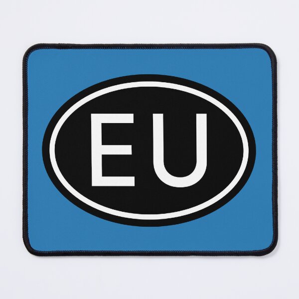 Item preview, EU Initials Monogram Oval White Letters designed and sold by Jeallan Designs.