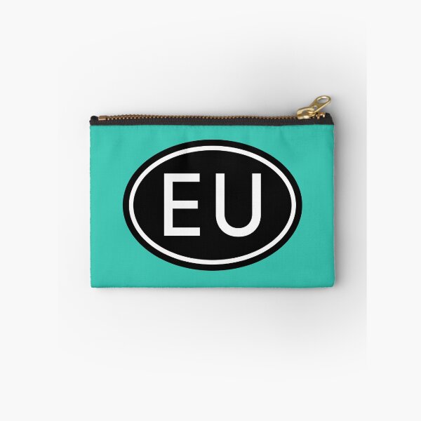 Artikelvorschau, EU Initialen Monogramm ovale weiße Buchstaben entworfen und verkauft von Jeallan Designs.