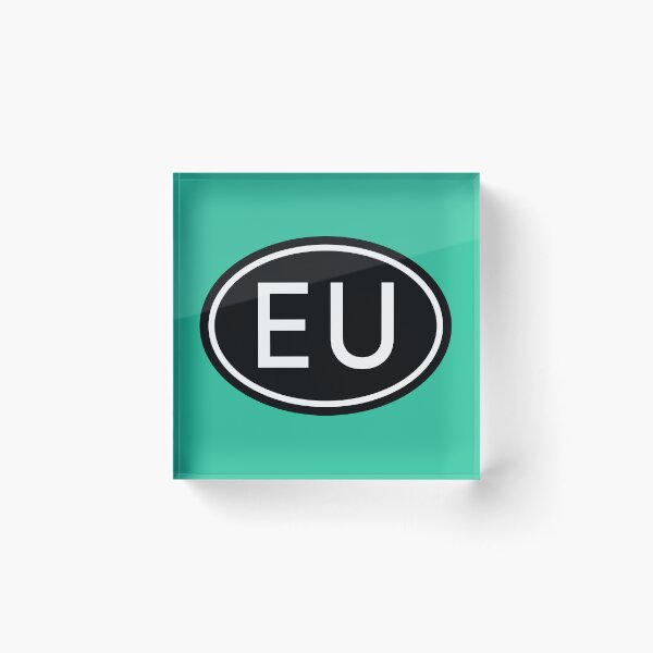 Item preview, EU Initials Monogram Oval White Letters designed and sold by Jeallan Designs.