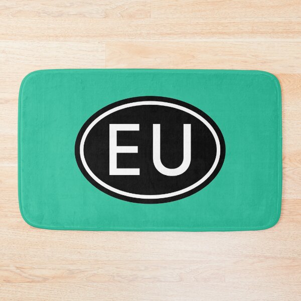 Item preview, EU Initials Monogram Oval White Letters designed and sold by Jeallan Designs.