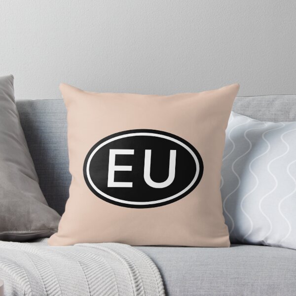 Artikelvorschau, EU Initialen Monogramm ovale weiße Buchstaben entworfen und verkauft von Jeallan Designs.