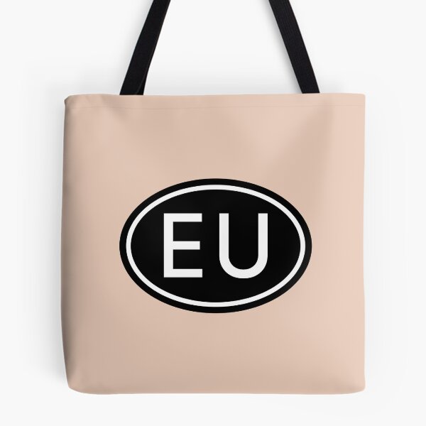 Artikelvorschau, EU Initialen Monogramm ovale weiße Buchstaben entworfen und verkauft von Jeallan Designs.
